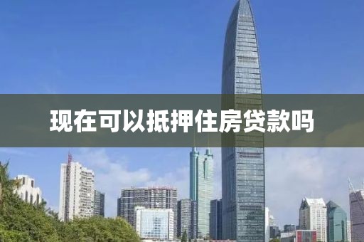 现在可以抵押住房贷款吗
