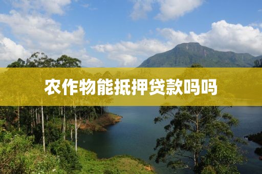 农作物能抵押贷款吗吗