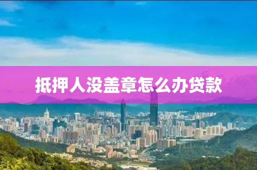 抵押人没盖章怎么办贷款