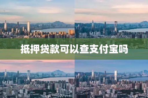 抵押贷款可以查支付宝吗