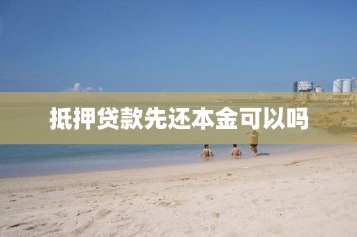 抵押贷款先还本金可以吗