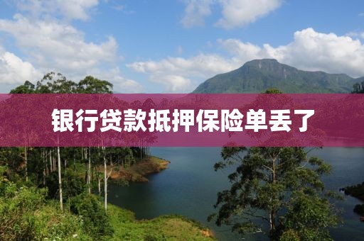 银行贷款抵押保险单丢了