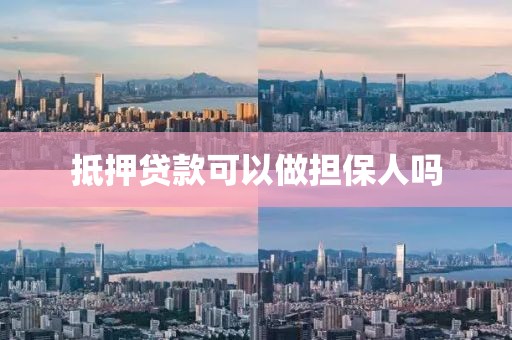 抵押贷款可以做担保人吗
