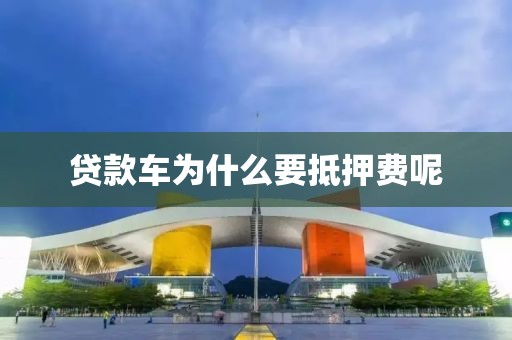 贷款车为什么要抵押费呢