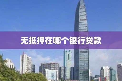 无抵押在哪个银行贷款