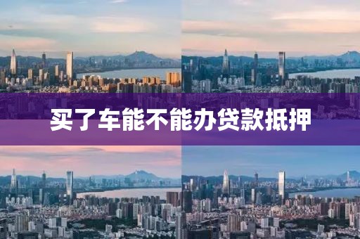 买了车能不能办贷款抵押