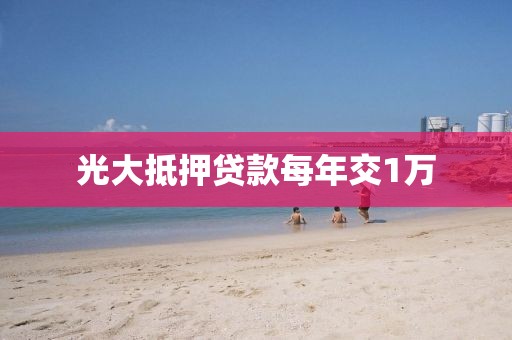 光大抵押贷款每年交1万