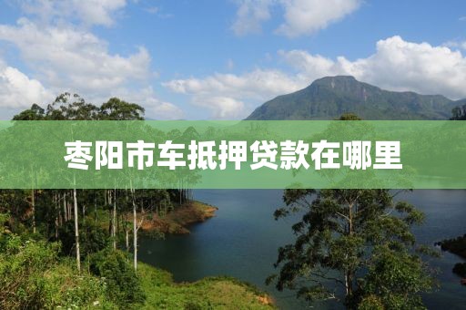 枣阳市车抵押贷款在哪里