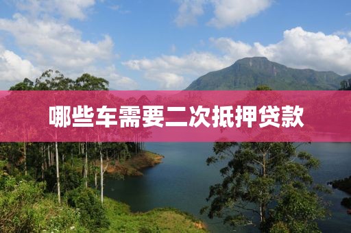 哪些车需要二次抵押贷款