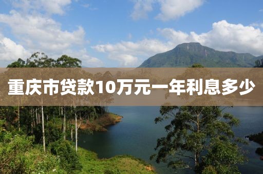 重庆市贷款10万元一年利息多少