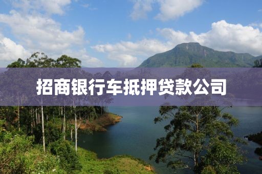 招商银行车抵押贷款公司