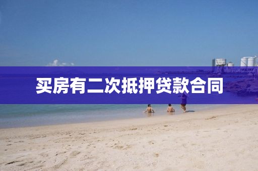 买房有二次抵押贷款合同
