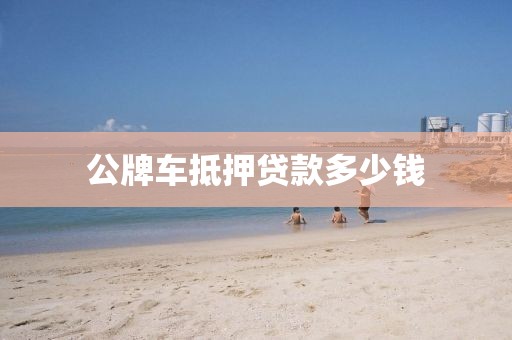 公牌车抵押贷款多少钱