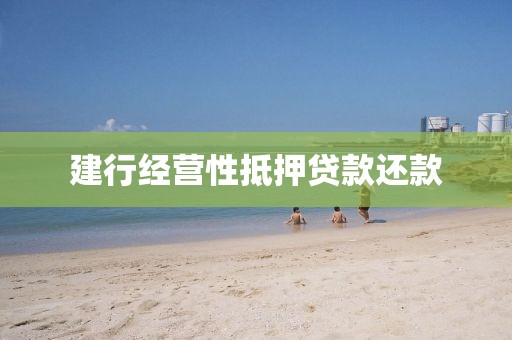 建行经营性抵押贷款还款