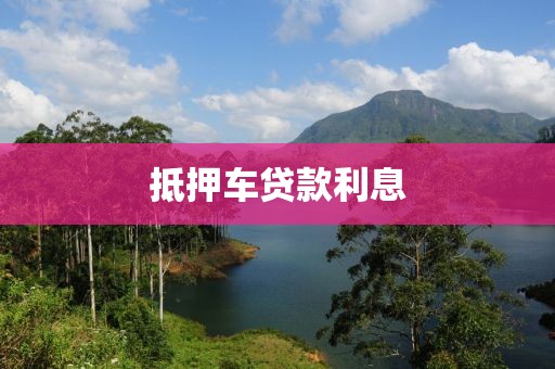 抵押车贷款利息