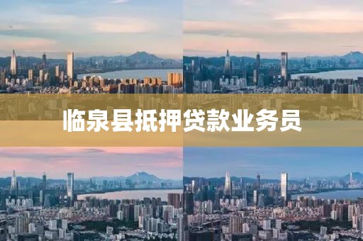 临泉县抵押贷款业务员