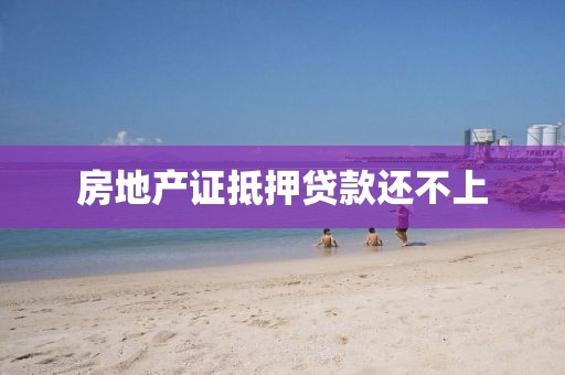 房地产证抵押贷款还不上