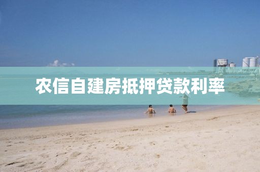 农信自建房抵押贷款利率