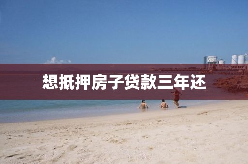 想抵押房子贷款三年还