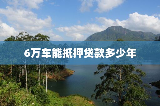 6万车能抵押贷款多少年