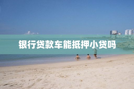 银行贷款车能抵押小贷吗