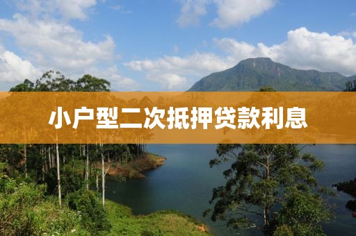 小户型二次抵押贷款利息