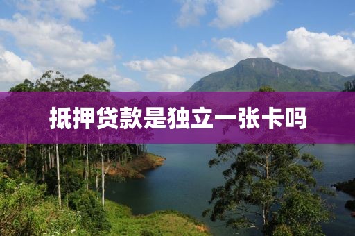 抵押贷款是独立一张卡吗