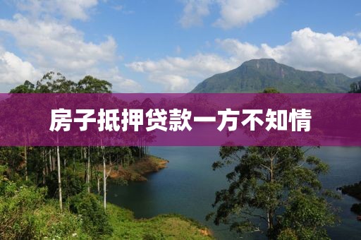 房子抵押贷款一方不知情