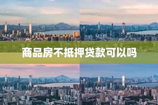 商品房不抵押贷款可以吗