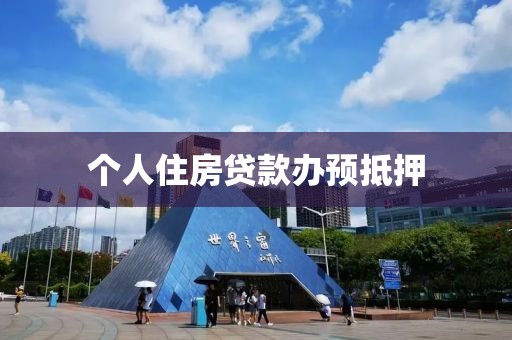 个人住房贷款办预抵押