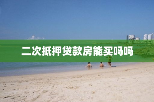 二次抵押贷款房能买吗吗