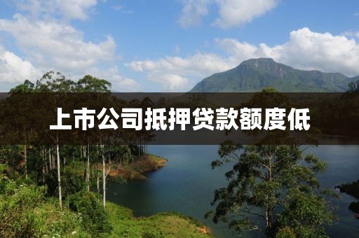 上市公司抵押贷款额度低