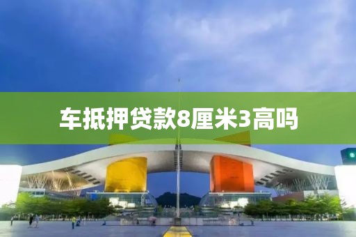 车抵押贷款8厘米3高吗