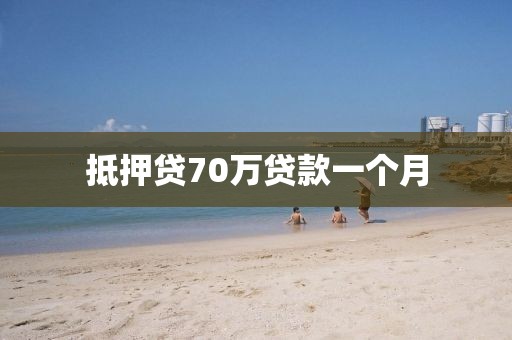 抵押贷70万贷款一个月