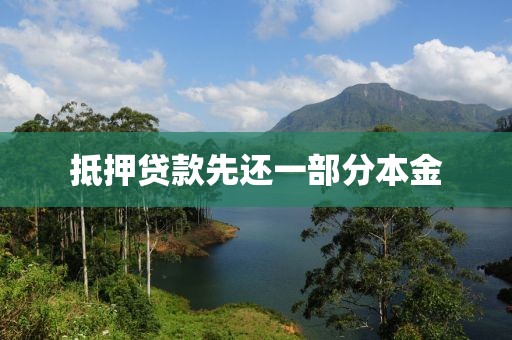 抵押贷款先还一部分本金