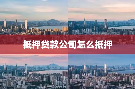 抵押贷款公司怎么抵押