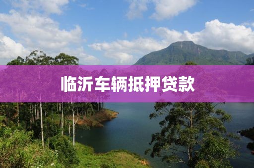 临沂车辆抵押贷款