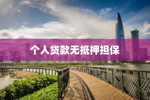 个人贷款无抵押担保