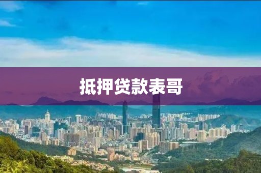 抵押贷款表哥