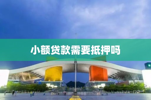 小额贷款需要抵押吗