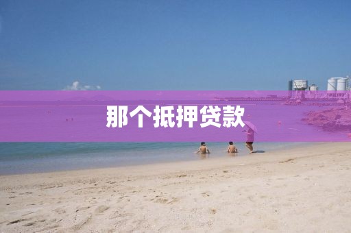 那个抵押贷款
