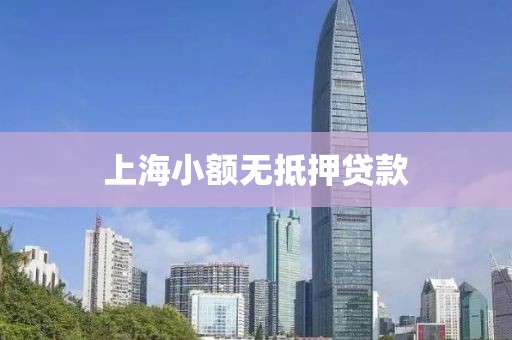 上海小额无抵押贷款