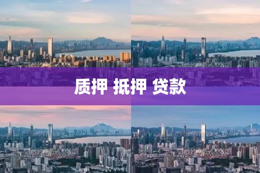质押 抵押 贷款