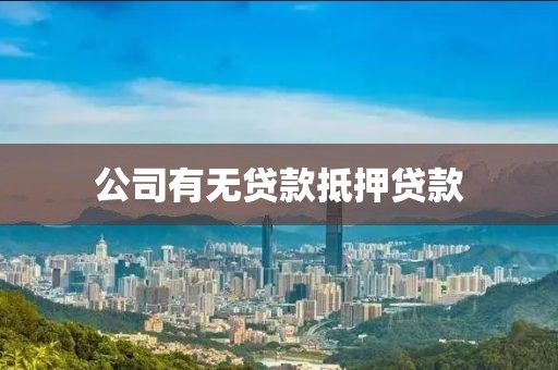 公司有无贷款抵押贷款