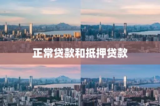 正常贷款和抵押贷款