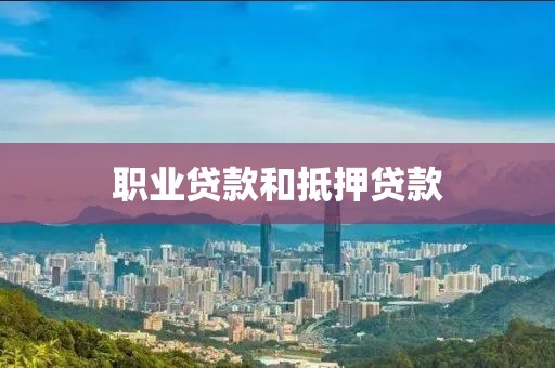 职业贷款和抵押贷款