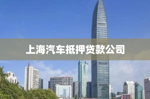 上海汽车抵押贷款公司