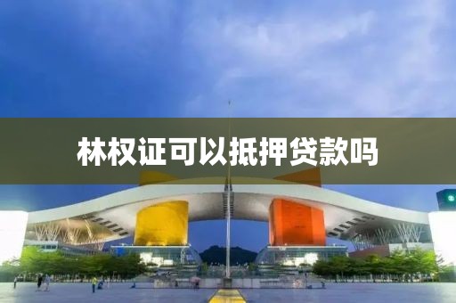 林权证可以抵押贷款吗