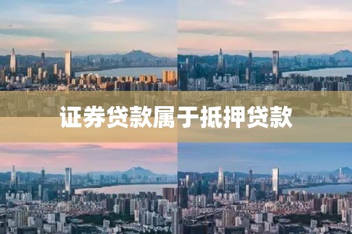 证券贷款属于抵押贷款