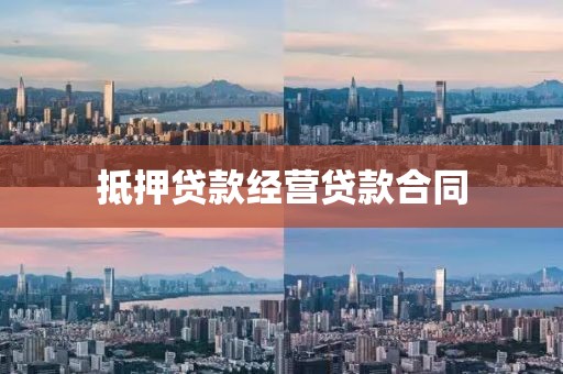 抵押贷款经营贷款合同